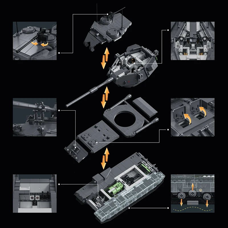 ชุดตัวต่อรถถัง FV215 จำนวน 216 - Lego Compatible Military Tank บทวิจารณ์และราคา