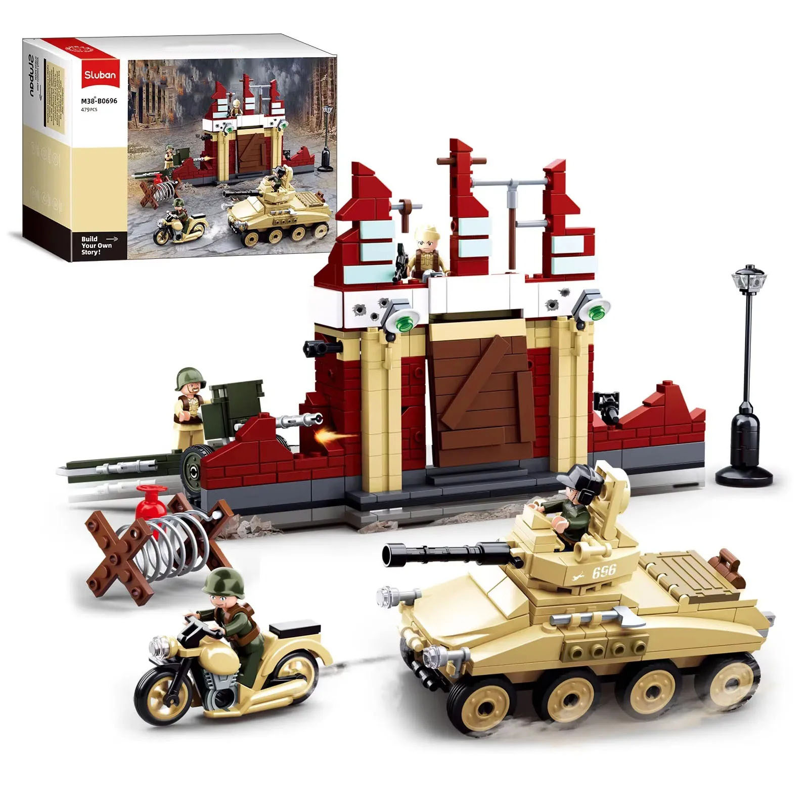 479 ชิ้นชุดบล็อกตัวต่อป้อมปราก - Lego Compatible Military Tank บทวิจารณ์และราคา