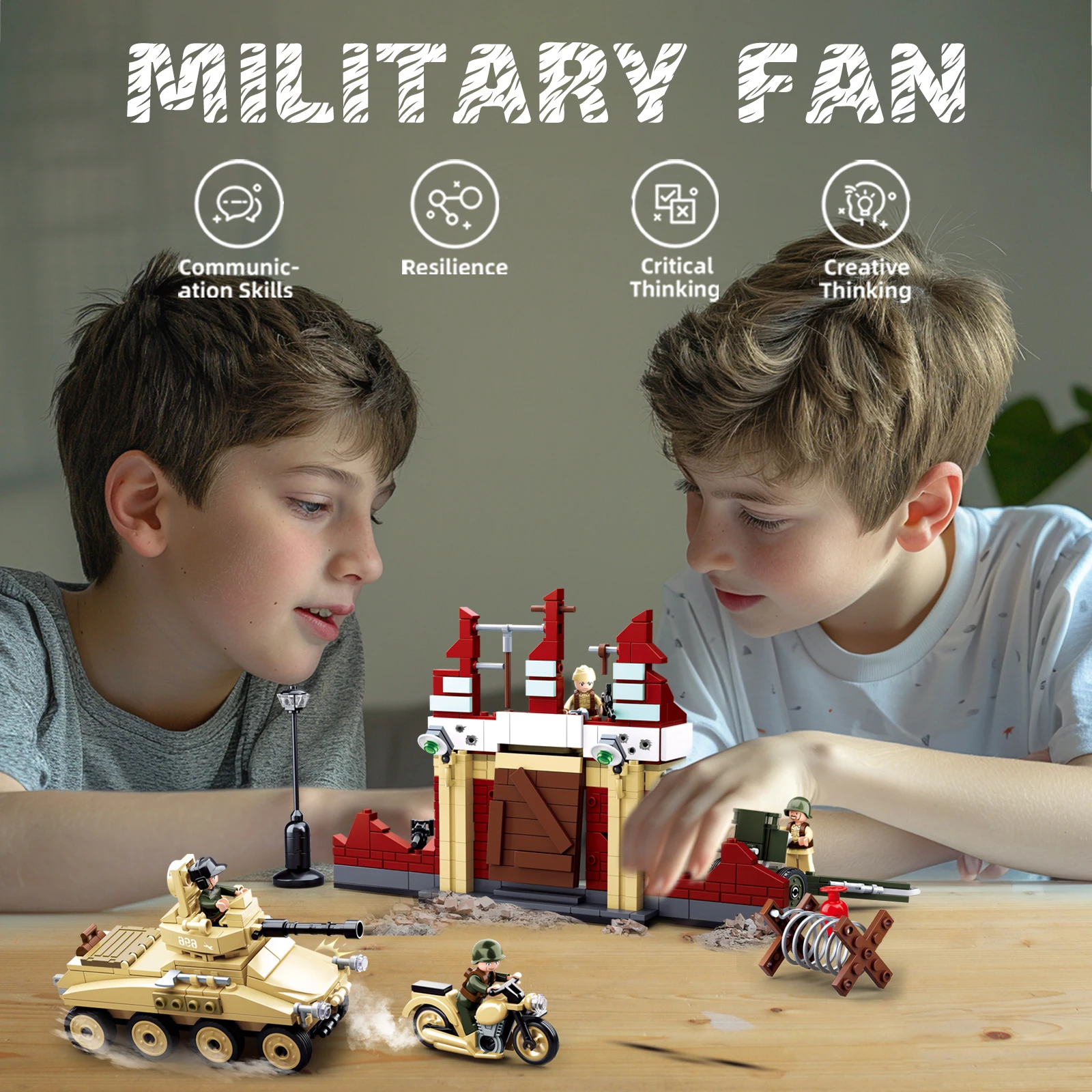 479 ชิ้นชุดบล็อกตัวต่อป้อมปราก - Lego Compatible Military Tank บทวิจารณ์และราคา