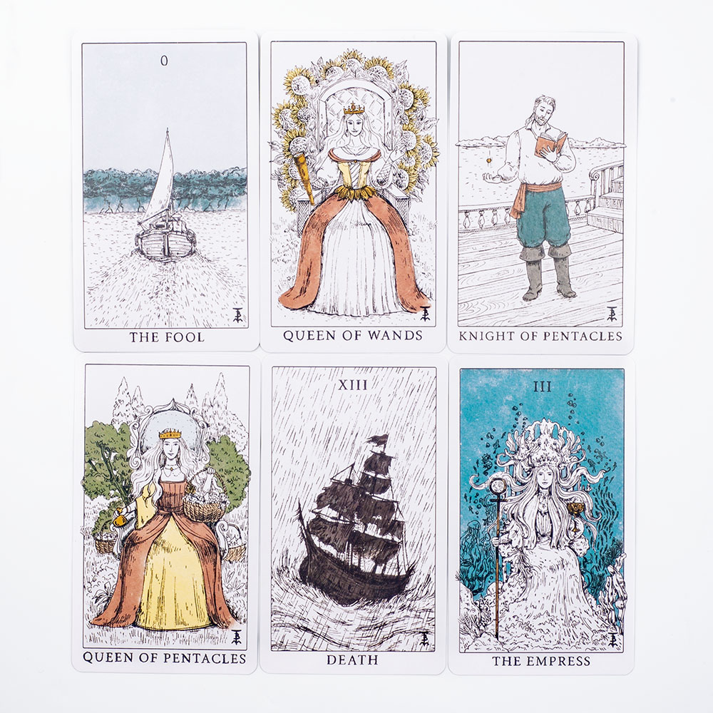 ไพ่ทาโรต์ธีมมหาสมุทรชุดทำนายไพ - Tarot Cards Deck With Guidebook บทวิจารณ์และราคา